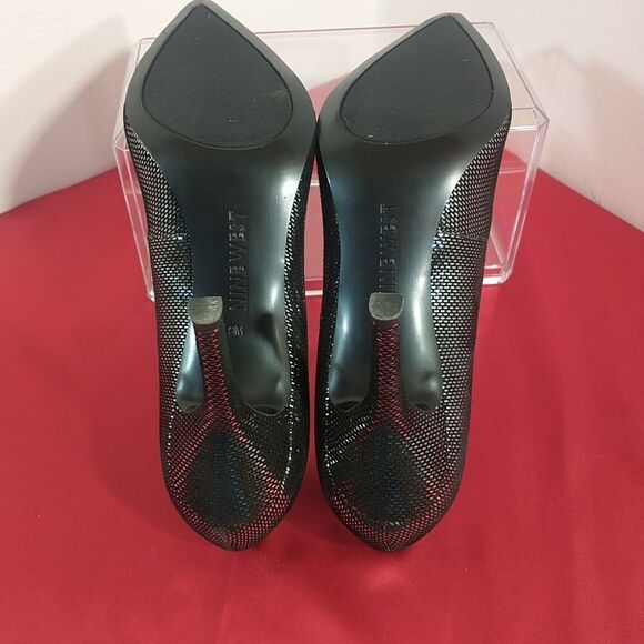 Nine West Women's SZ 9M Flax Metallic Dress Pump Silver/Black. - Picture 7 of 10